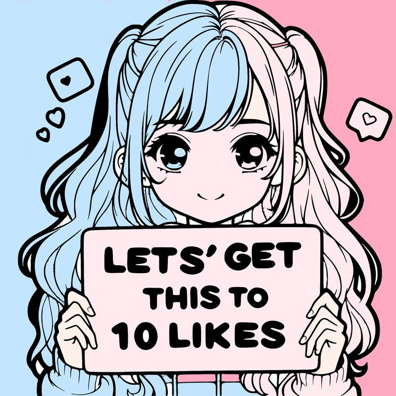 girl holding up sign that says let’s get this to 10 likes realistic