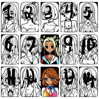 girls that look diffrent anime