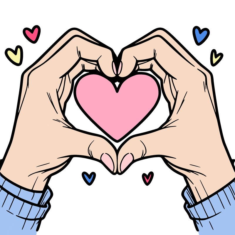 two hands making a heart