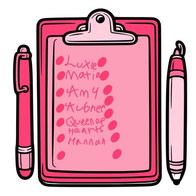 blank clip board with pen