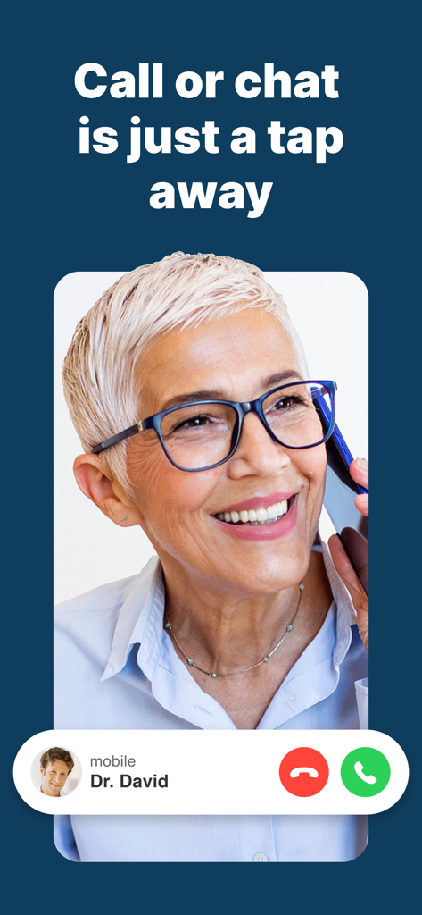 JustAnswer: Ask for help, 24/7 - A woman smiling while talking to a verified professional via the JustAnswer app call feature