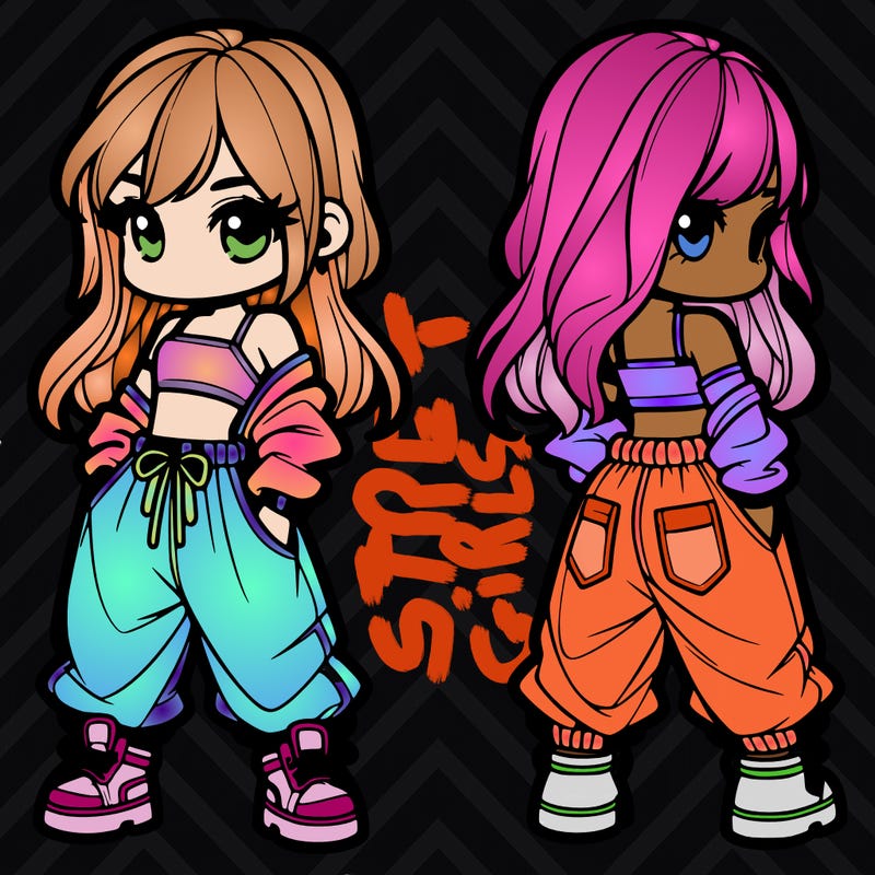 girl in crop top and baggy pants