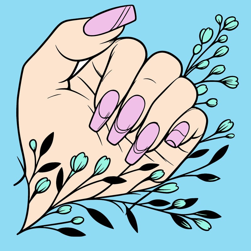 nails with french tip