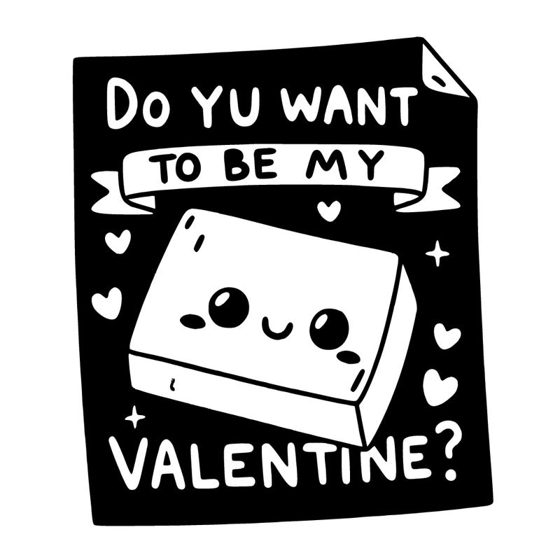 do you want to be my valentine note