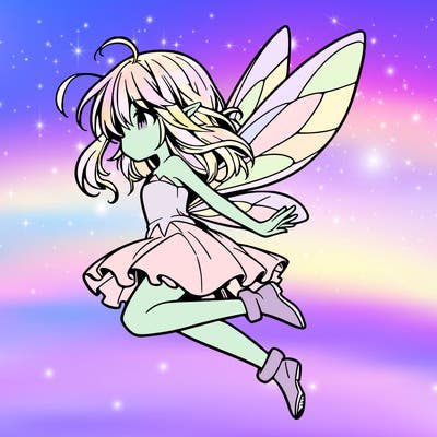 manga fairy flying