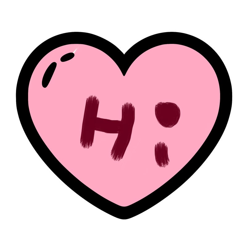 a blank heart