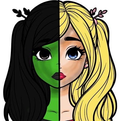 realistic girl split