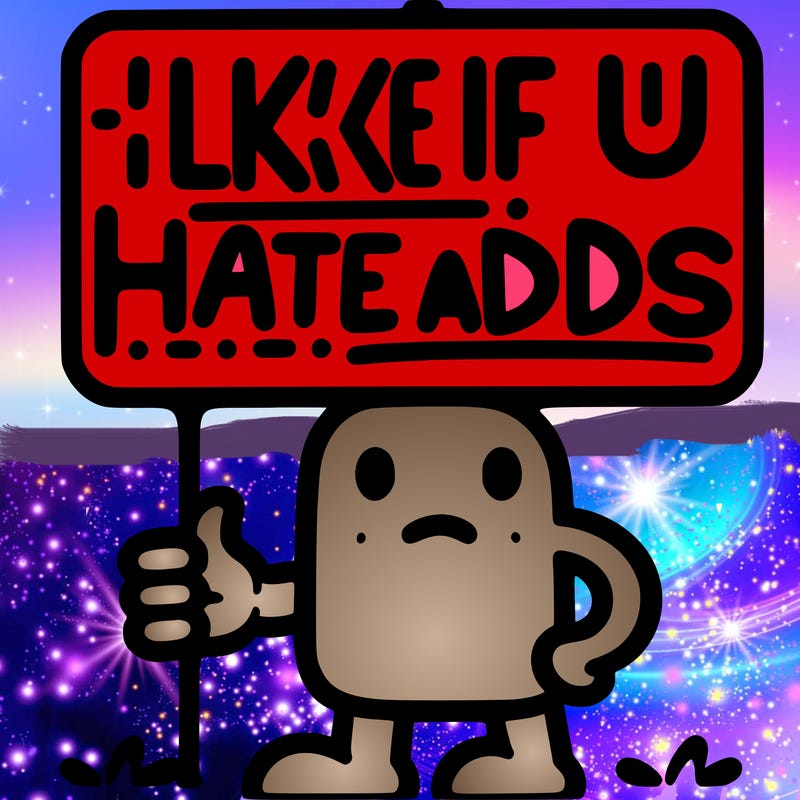 sign that says like if u hate adds