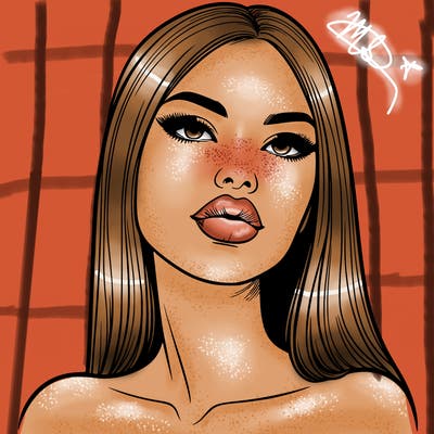 realistic woman with full lips