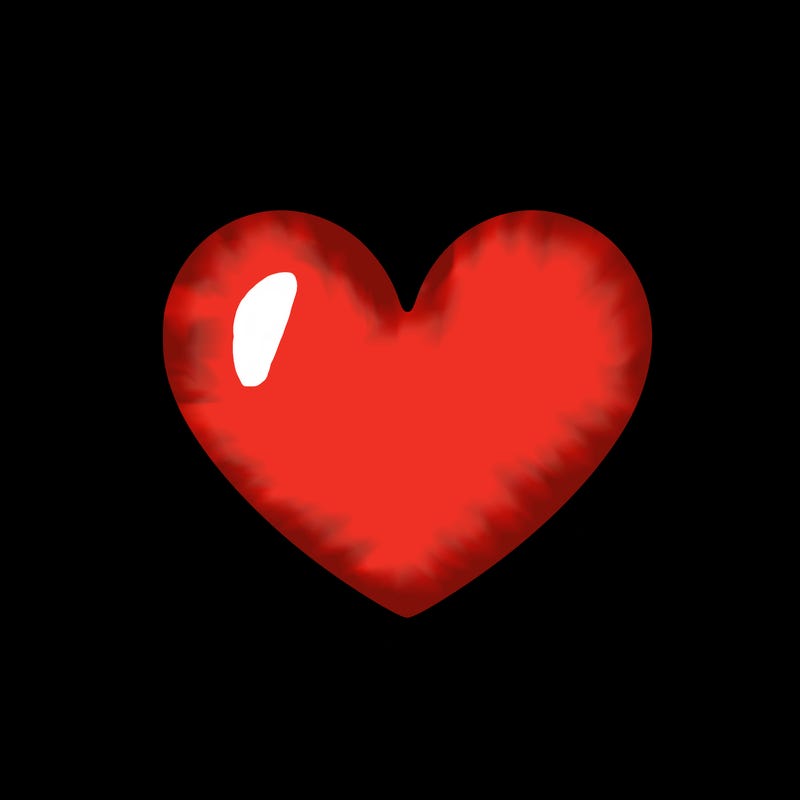 a blank heart