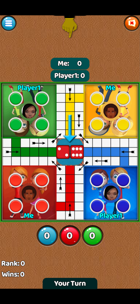 Naija Ludo - Gameplay screen of Naija Ludo board game