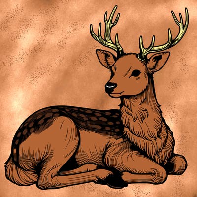 realistic deer with antlers