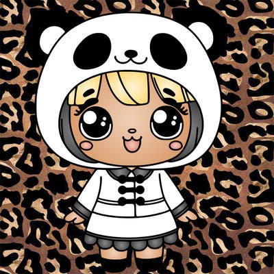 girl dressed as a panda