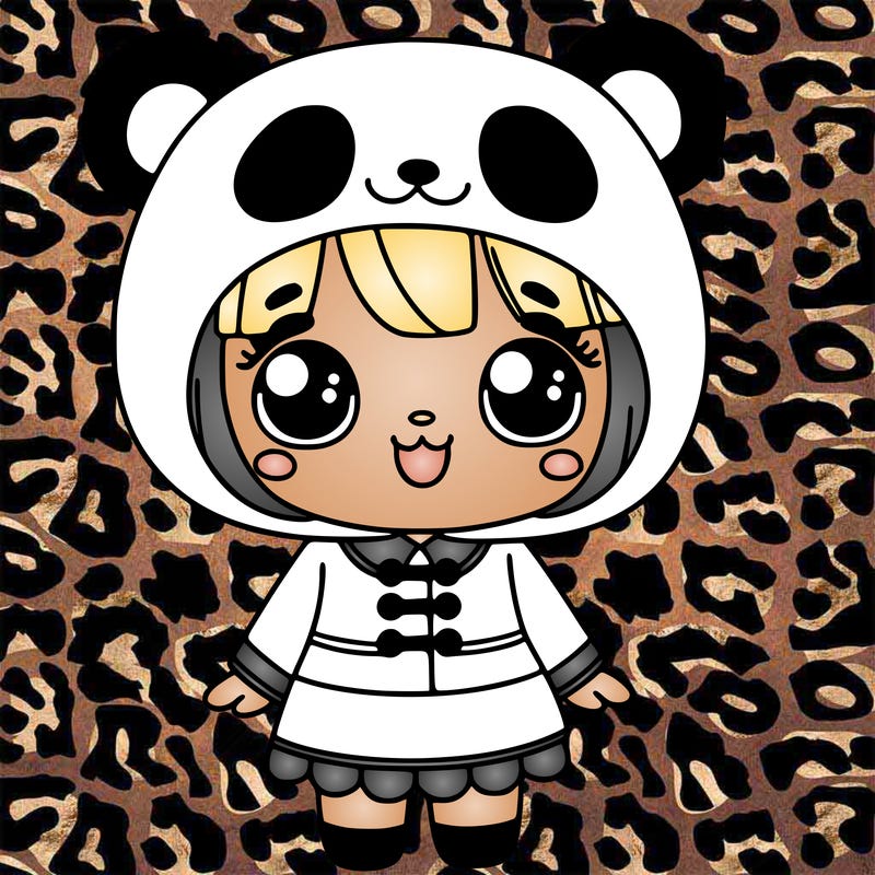 girl dressed as a panda