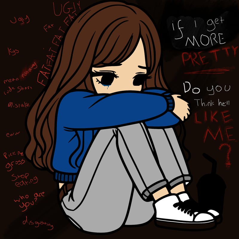 a girl  after a breakup