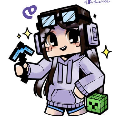 minecraft gamer girl