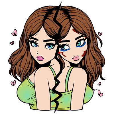 realistic girl split