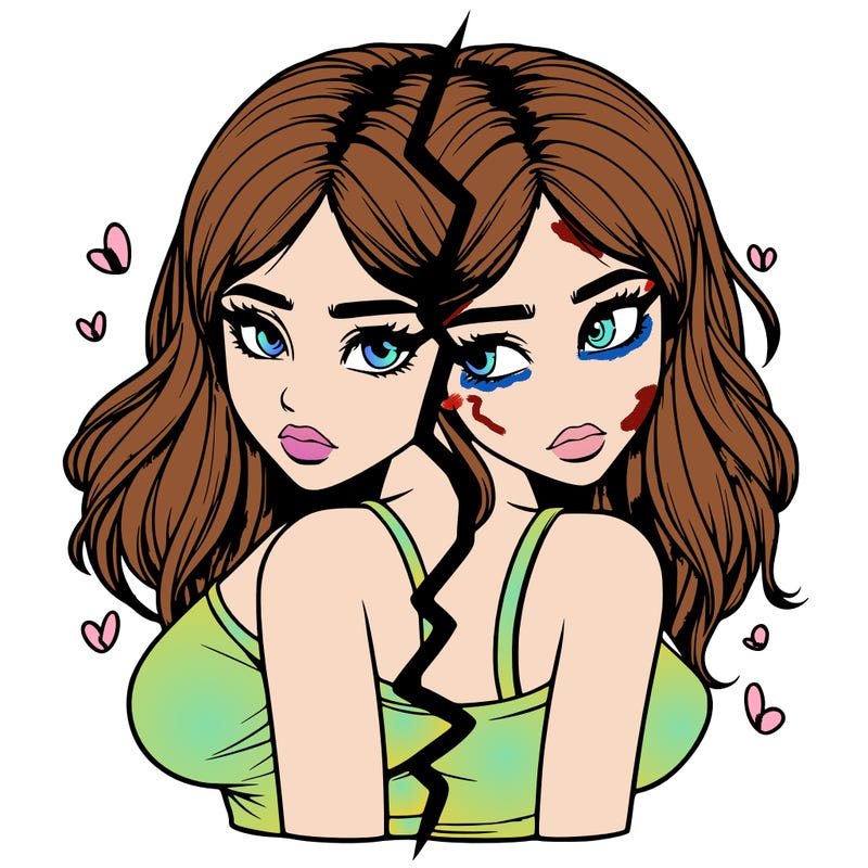 realistic girl split