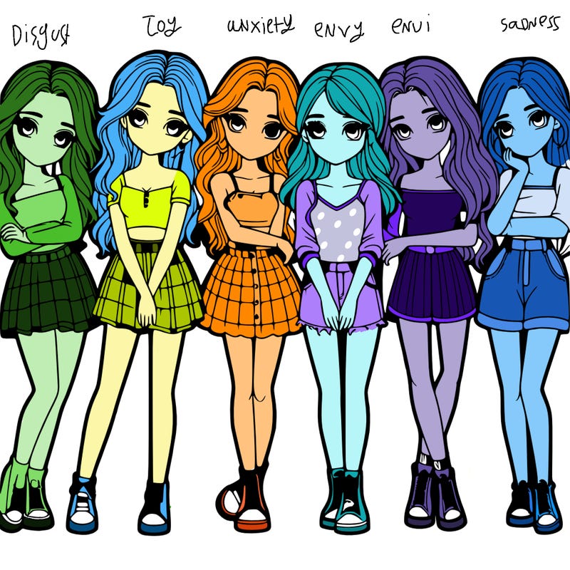 a group of girls realistic