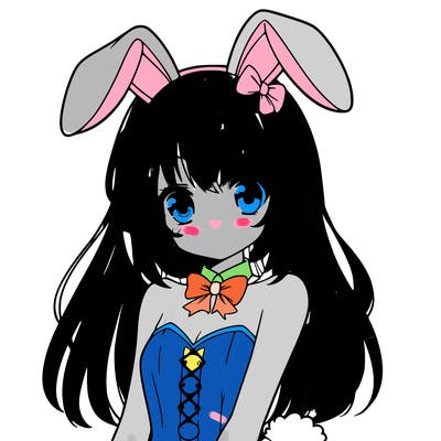 anime girl in bunny costume