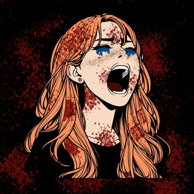 screaming realistic, girl