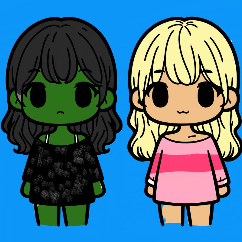 2 girls