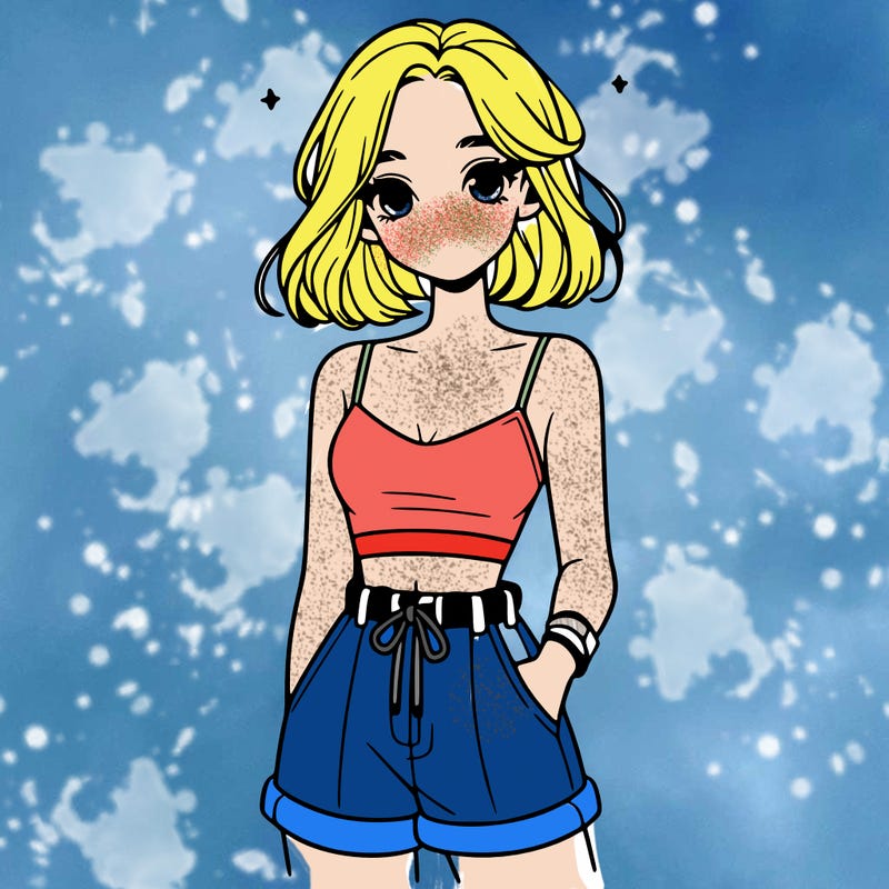 very beautiful girl with a crop top and shorts