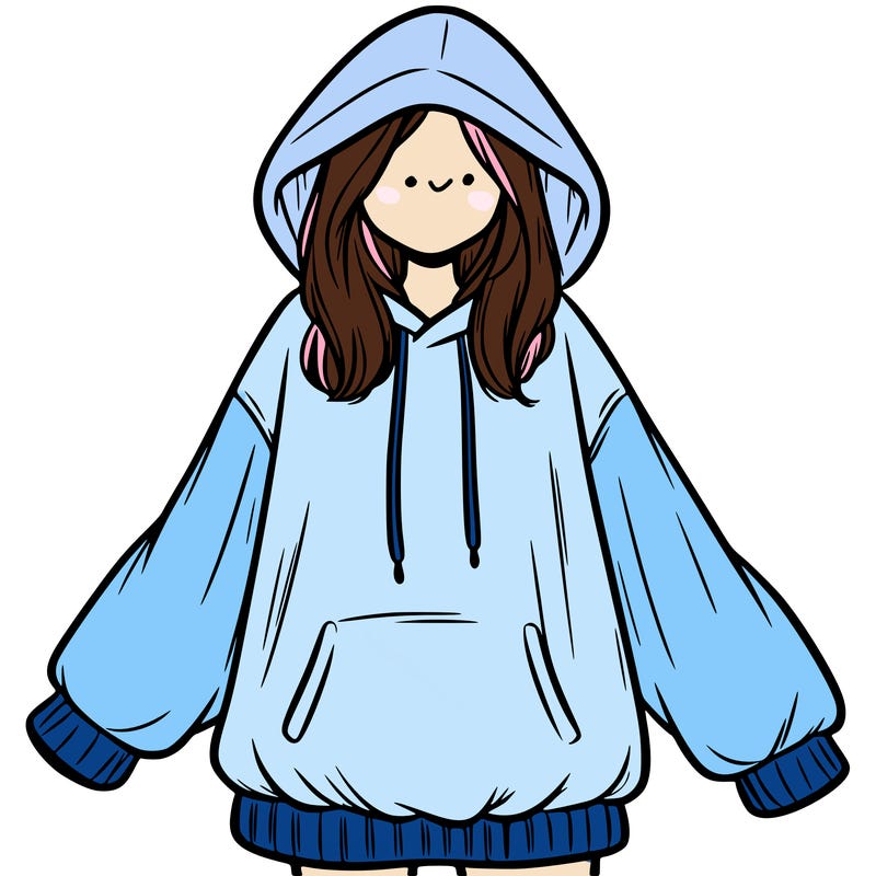 girl in oversized hoodie