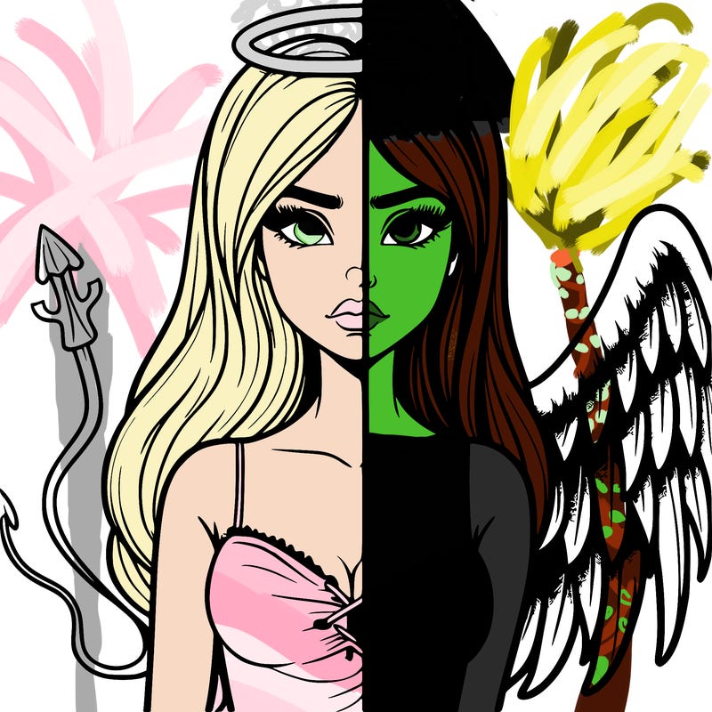 devil vs angel realistic girl