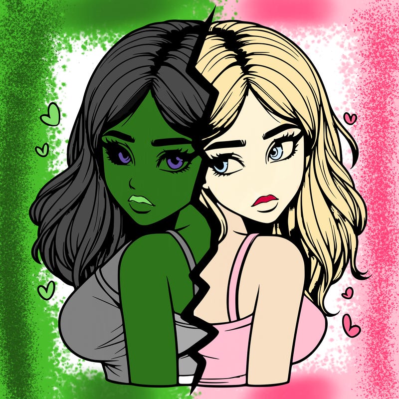 realistic girl split