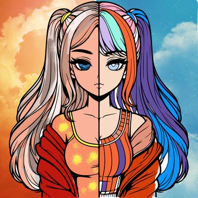 realistic girl split