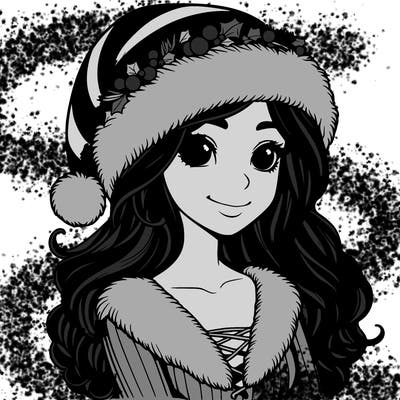 realistic christmas  girl