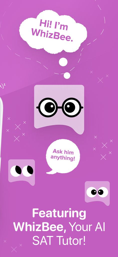 WhizBee, der KI-SAT-Tutor-Charakter in der Preptly digitalen Testvorbereitungs-App