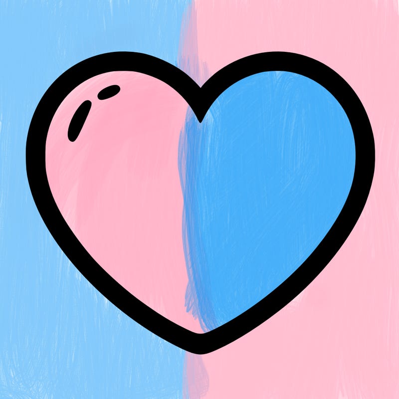 a blank heart