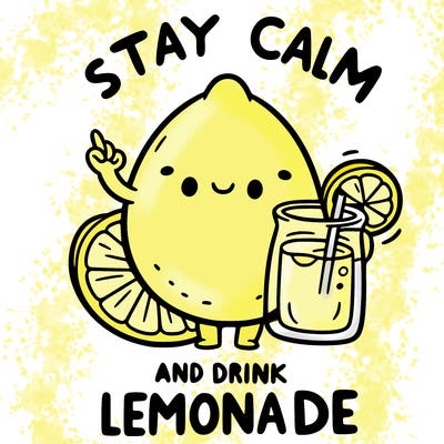 stay calm and drink lemonade