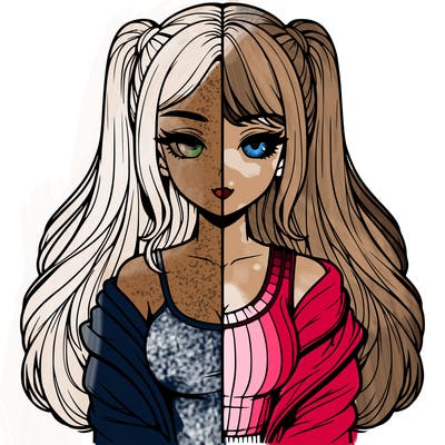 realistic girl split