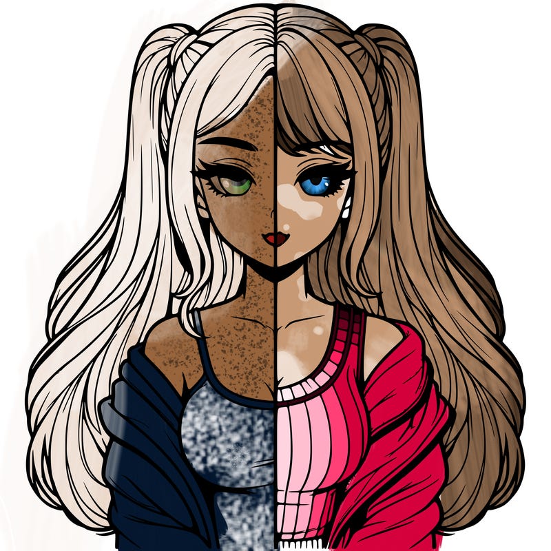 realistic girl split