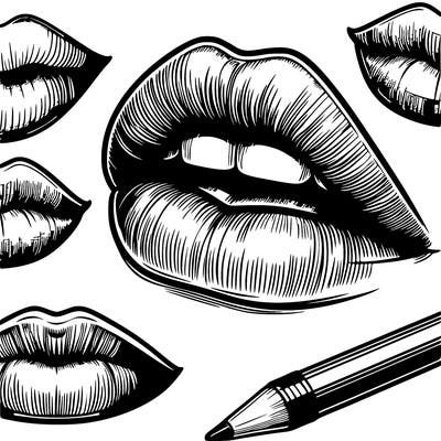 realistic  lips