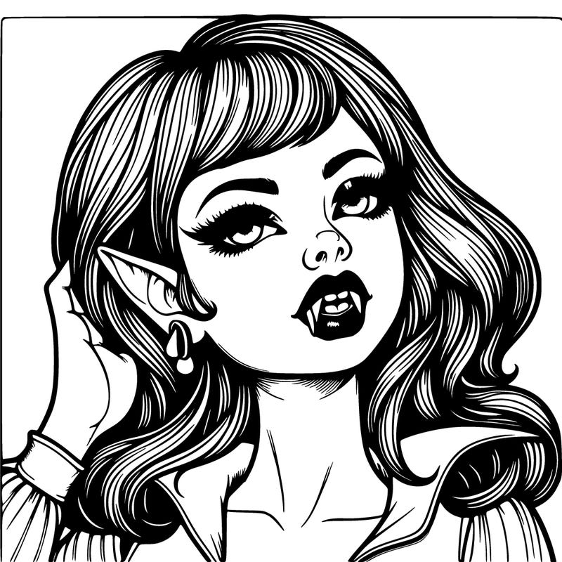 vampire girl realistic