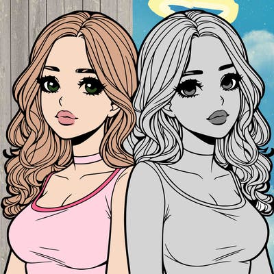 realistic twin sisters