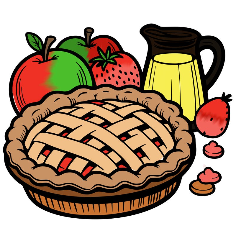 a pie of food