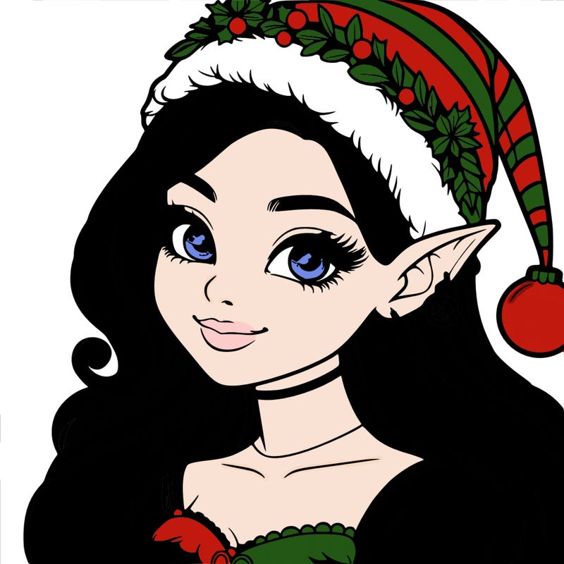 christmas girl elf realistic