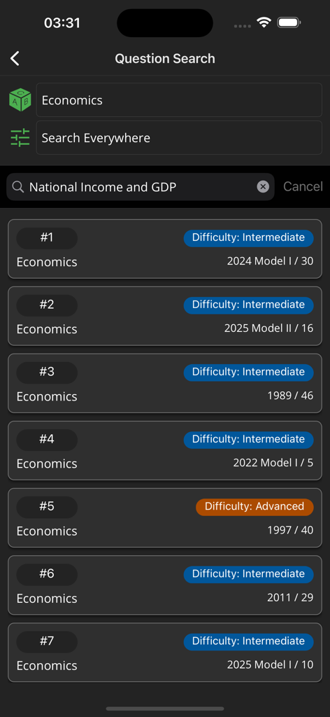 TestDriller UTME - TestDriller UTME 앱의 경제학 시험 문제 검색 결과