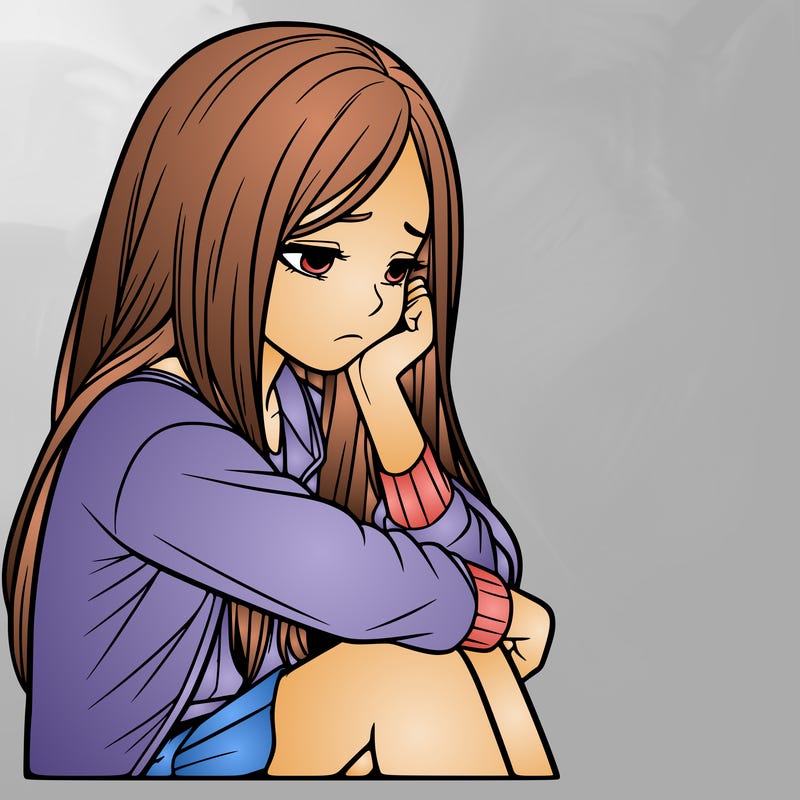 a realistic girl with depression