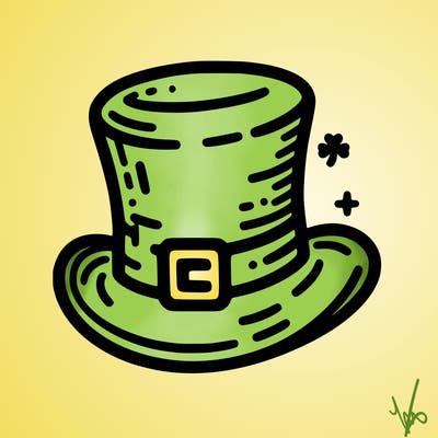 st patrick hat with thin lines