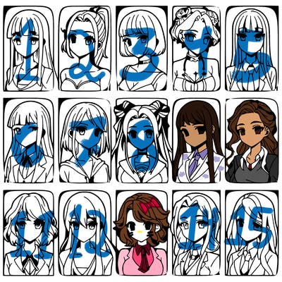 girls that look diffrent anime