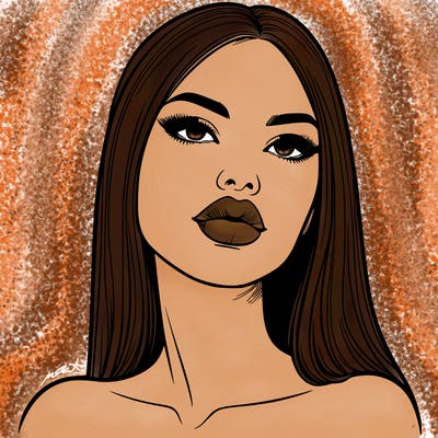 realistic woman with full lips