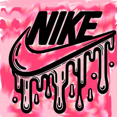 dripping nike logo