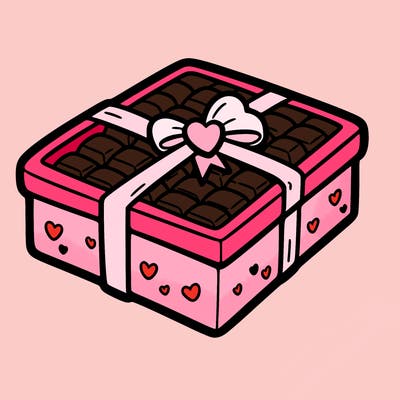 a box of chocolate for valentines day