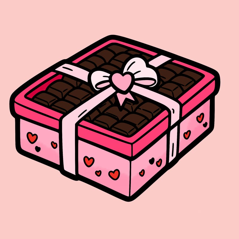 a box of chocolate for valentines day